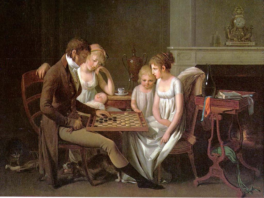 Boilly-jeu-de-dames-en-famille-en-1803