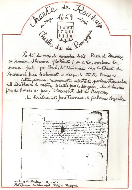 Charte de Roubaix 1469