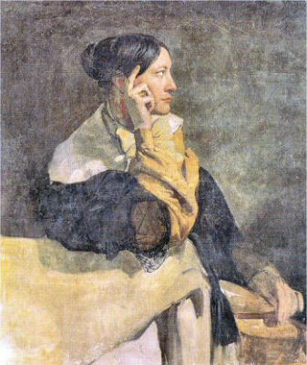 Julie Mottez à fresque peinte à Rome en 1837 par Victor  Mottez, musée du LOuvre